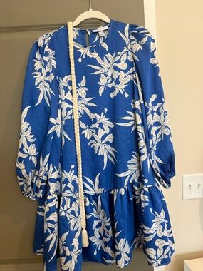 Alexis Blue and White Floral Dress